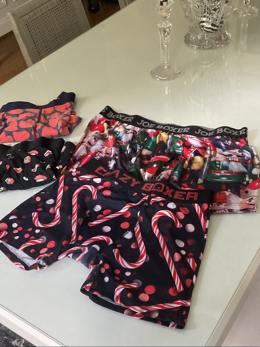 Joe Boxer Holiday Candy Cane Boxer Briefs -  2 pairs and 2 pairs of old navy